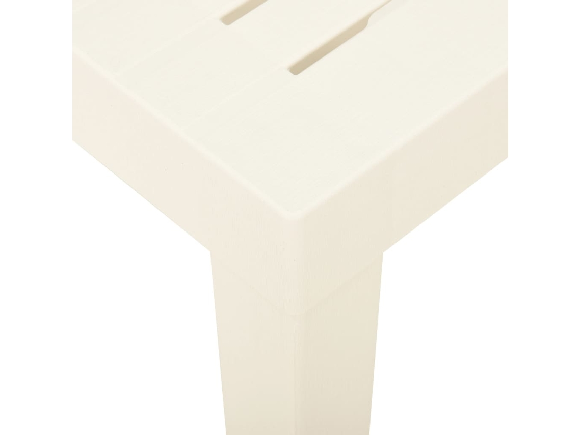 Mesa de jardín LOVELY HOME de plástico blanco (79 x 65 x 72 cm)