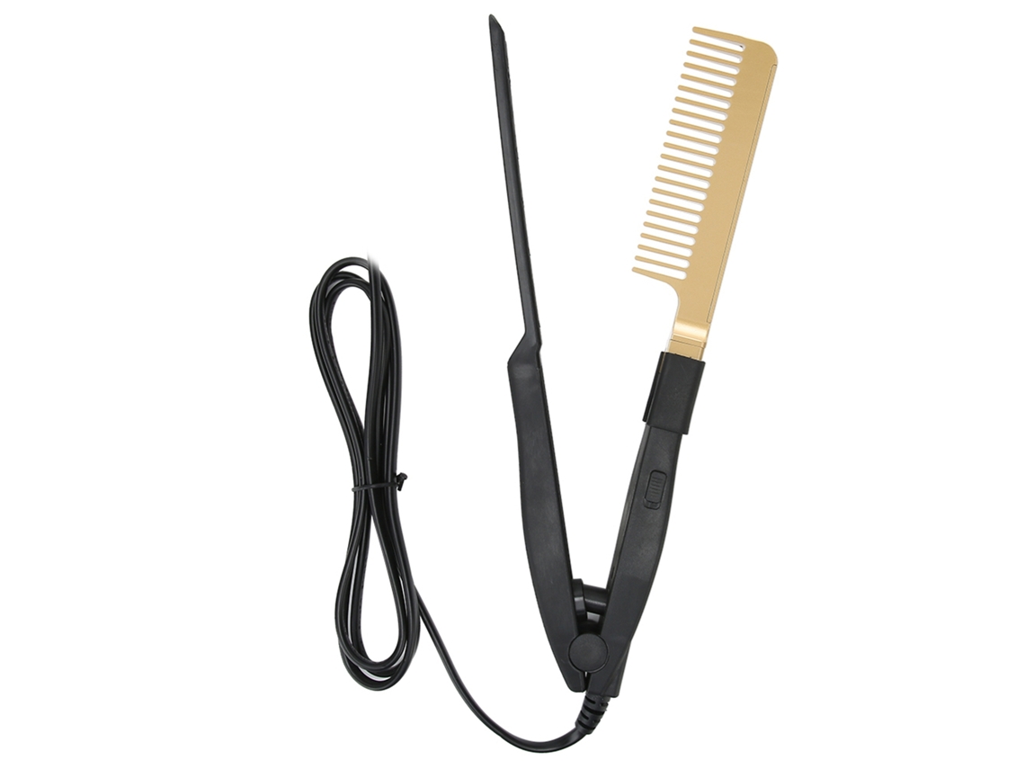 Pente De Aquecimento Elétrico Para Alisamento De Cabelo Usar Seco Ou Molhado Ferramenta De Cabeleireiro Com Tecnologia Iônica