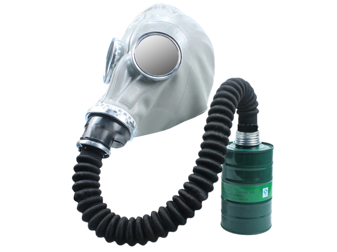 Máscara Facial Completa Con Respirador Para Pintura Química Defensa De Gases Con Manguera 0.5m Y Canister Nº4