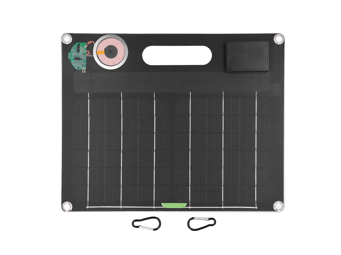 Panel solar LAXISCREED de 20 W con carga inalámbrica USB
