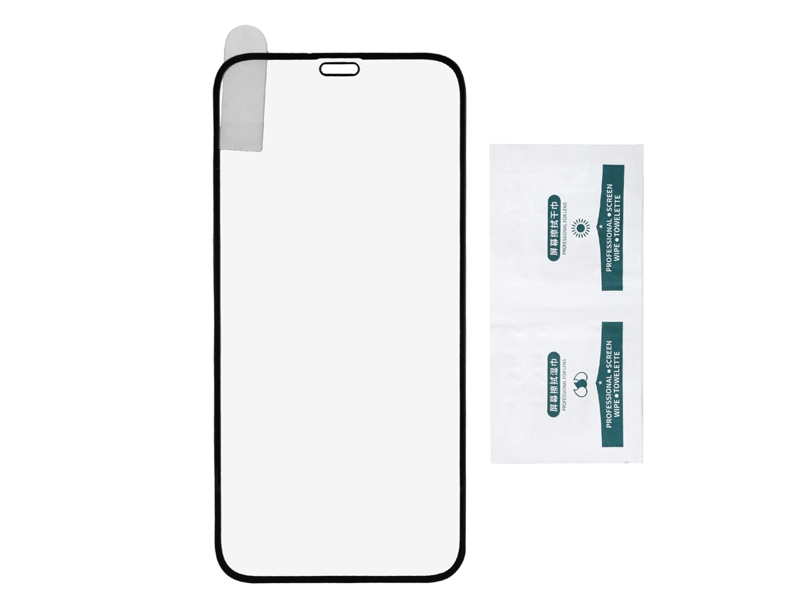 Filme De Vidro Temperado Antiimpressões De Dedos Para Iphone 12 Mini, Hd, Cobertura Completa, Preto