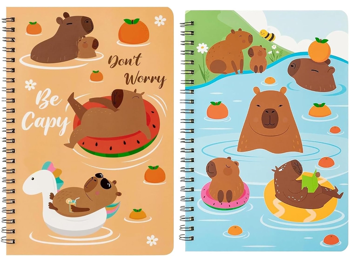 Agenda infantil Capybara Stationery Planner, espiral, tamaño A5, 21 x 5 x 3 cm.