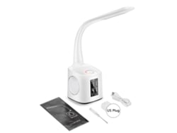 Suporte Para Canetas Com Luz Led Ajustável 7 Em 1 Multifuncional Com Carregamento Usb E Tela De Exibição