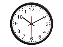 Relógio Panoona De Parede Estrutura Metálica, Alimentado Por Bateria, 30 Cm (12 Polegadas), Silencioso, Preto