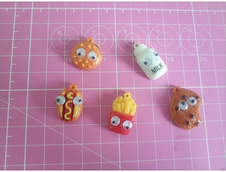 Mini helado de caramelo lindo juguete de dibujos animados para slime arcilla encanto caja del teléfono muñeca juguete decoración de bricolaje - aDe...