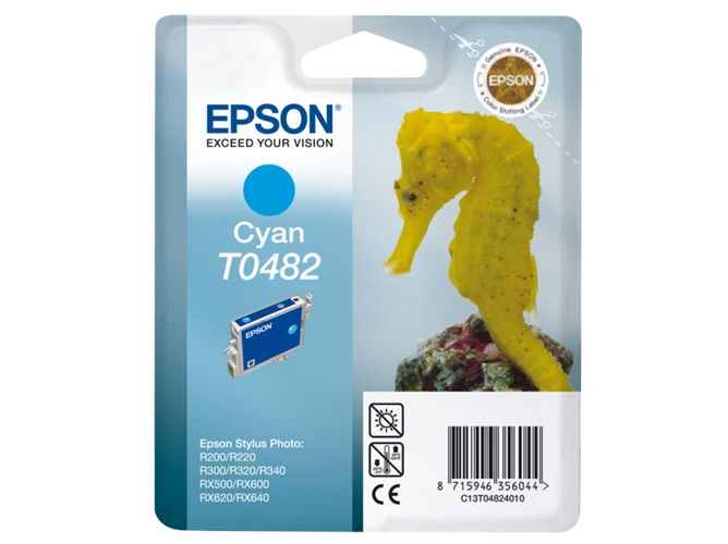 Cartucho EPSON T0482 Ciano (C13T04824020 - 430 páginas)