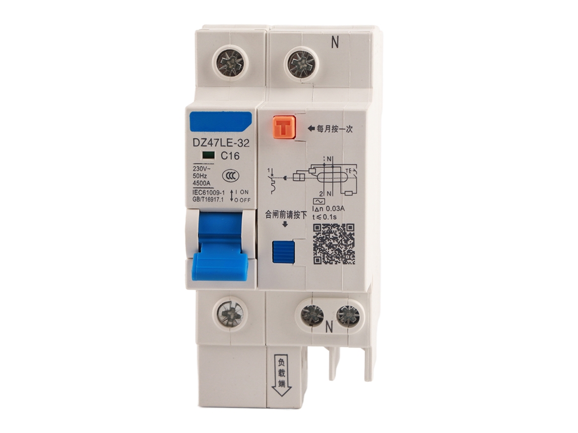 Disyuntor Dz47le 32 1p+n 16a 230v Para Protección Contra Fugas