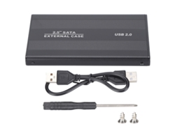 Caja De Disco Duro Externo Hdd Ssd 3tb Usb2.0 Plug Play Para Laptops Os X Almacenamiento De Datos Negro (no Incluye Disco Duro)