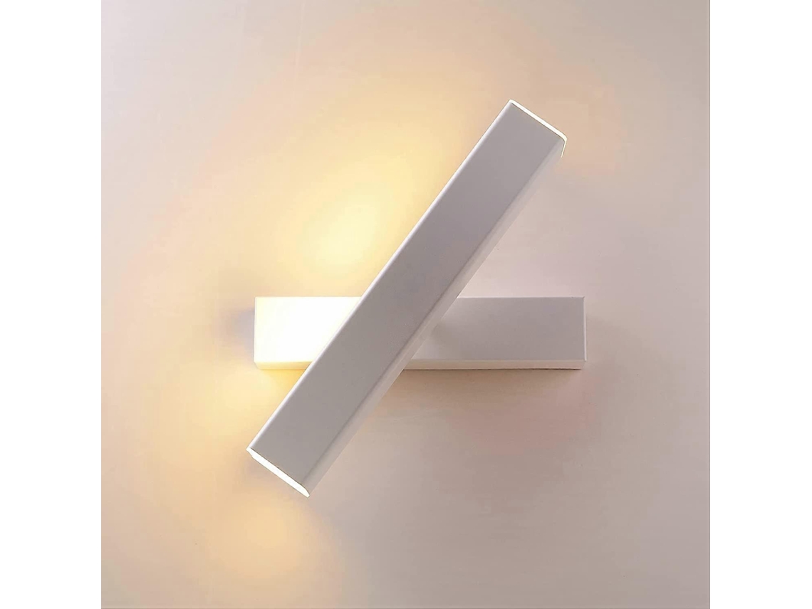Rebe-lámpara De Pared Led 12w Luz Blanca Cálida Diseño Creativo Rotación Casi 360 Grados Interior Baño Dormitorio Sala