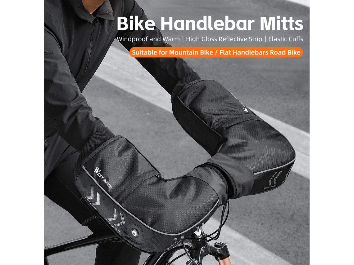 Jinwei-guantes De Invierno Para Montaña Y Carretera Aislamiento Antiviento Calientitos Manoplas Para Manillar Plano