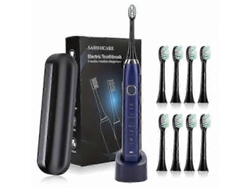 Cepillo De Dientes Eléctrico Sónico Sarmocare S100, Recargable Por Usb, Resistente Al Agua, Con 8 Cabezales.