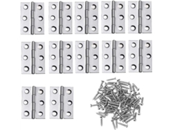 12 Piezas De Bisagras Pequeñas Acero Inoxidable Para Puertas Armario Planas En Miniatura 3 Pulgadas, Calidad