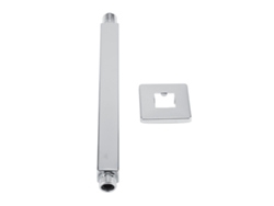 Tubo de brazo de ducha con tapa de acero inoxidable para montaje en pared y techo