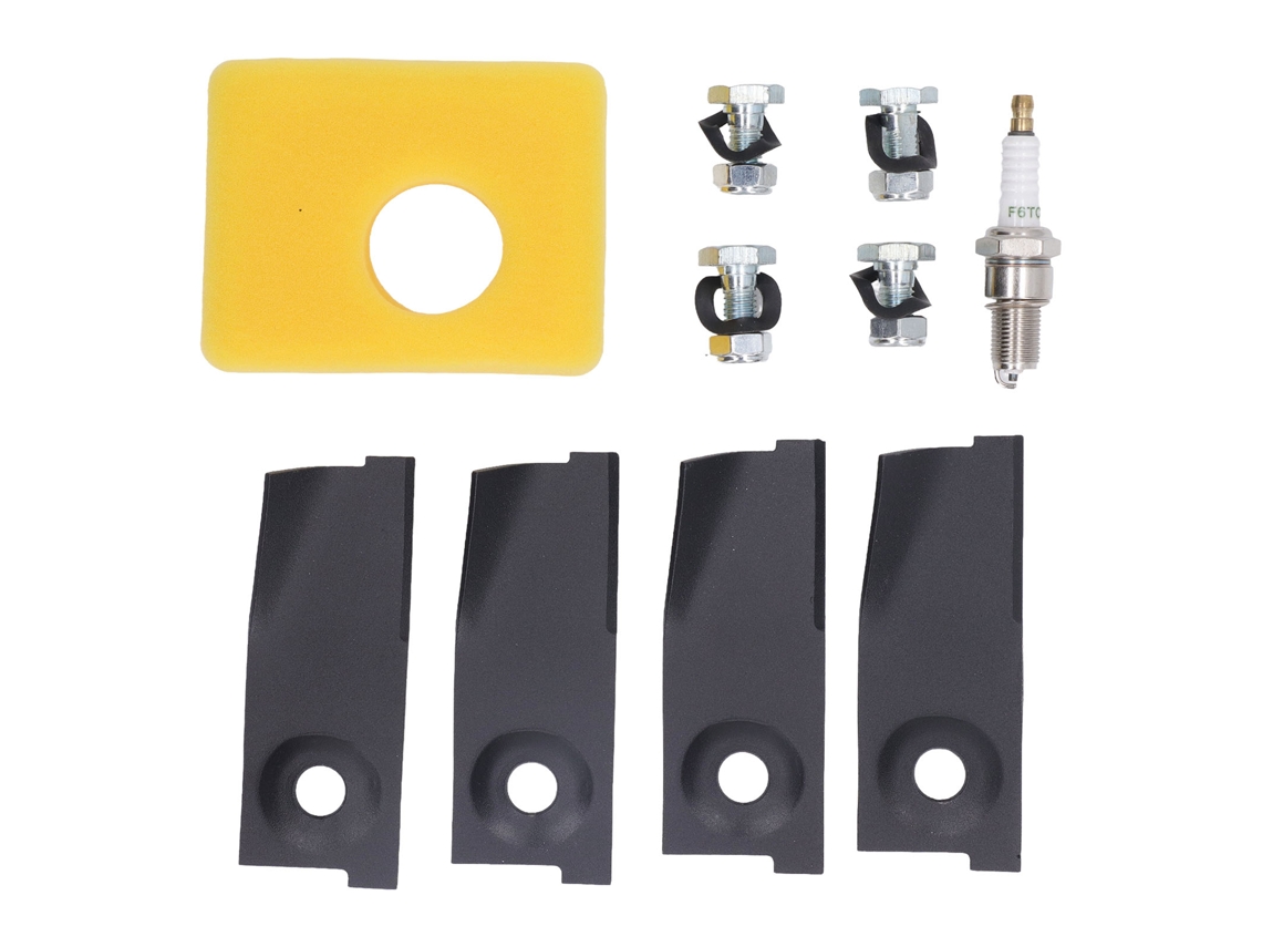 Kit De Repuesto De Cuchillas, Tapones Y Filtro De Aire Para Cortacésped De 18 Pulgadas 450e 500e 550e 550ex