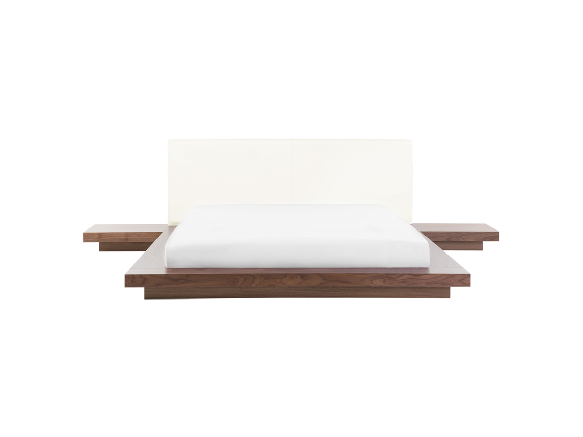 Cama de agua BELIANI Zen de MDF Madera clara 308x229x86