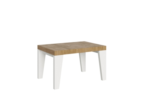 Mesa de Comedor ITAMOBY Naxy Mix (90x130/390 - Paneles de Melamina - Fresno Blanco-Roble Natural)