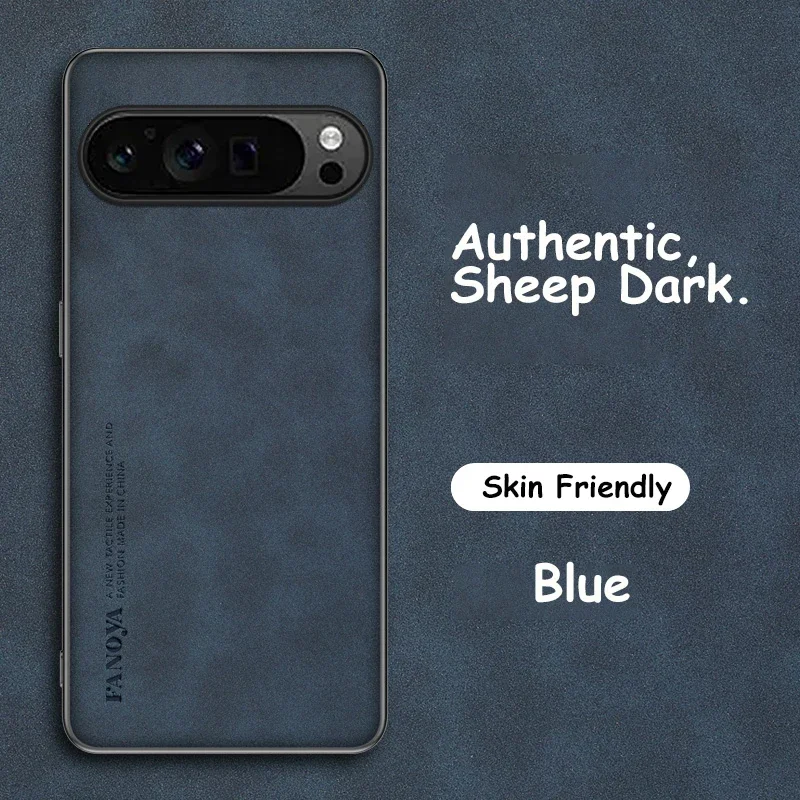 (azul, Google Pixel 6) Funda De Lujo De Piel Sintética Pu De Color Sólido Antideslizante, Carcasa Protectora Mate Suave A Prueba De Caídas