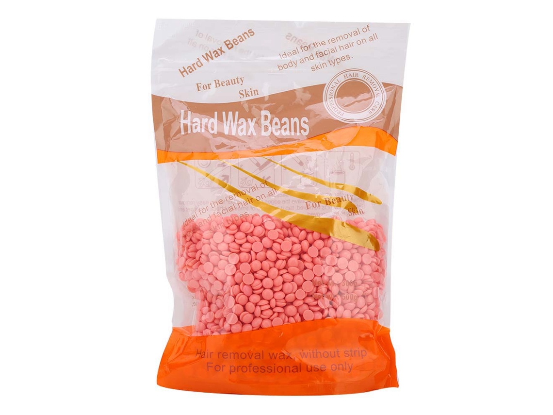 Cera Solida Sin Papel 300g Frijoles De Cera Depilatoria Para Cuerpo Brazo Bikini Eliminación De Pelo Rosa