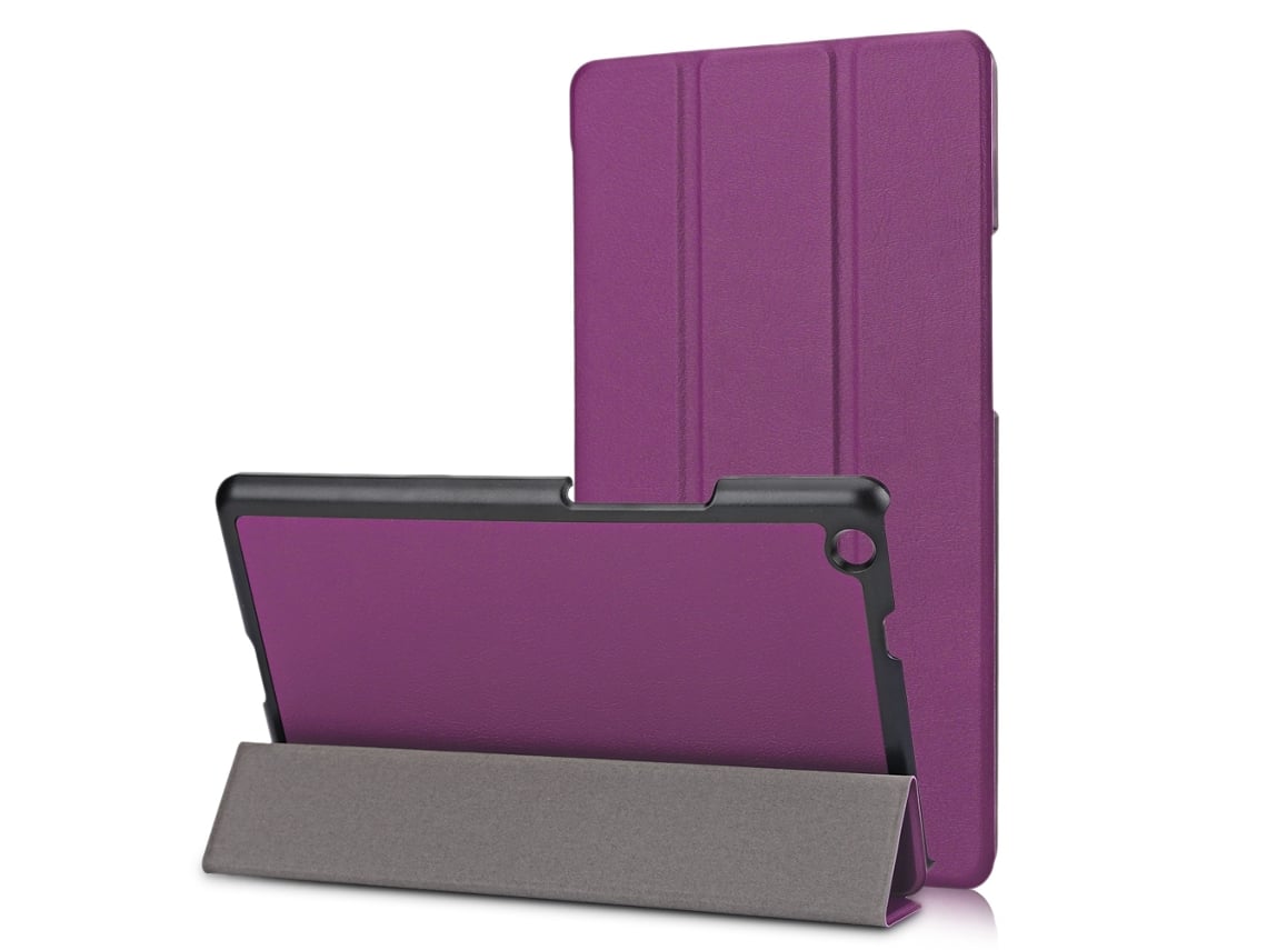 Capa Protetora Para Huawei Mediapad M3, Antichoque, Couro Falso, Adequada Para M3 Lite 8.0, Roxa