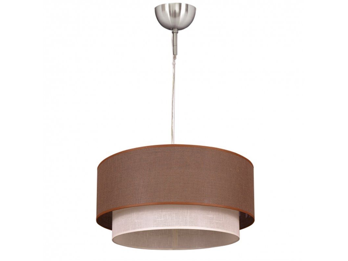Fab 2.810/50 Marr/beis | Colgante Doble 1l. Lámpara cilíndrica Fabrilamp marrón/beige (50/40/regular)