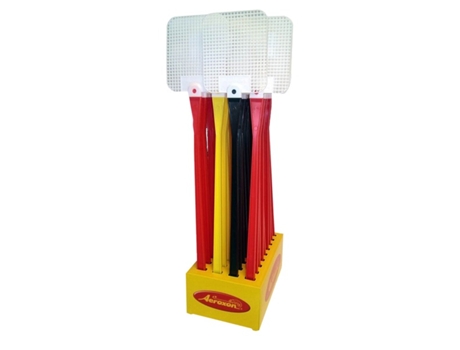 AEROXON Classic Resistente Plástico Mata-moscas Cores Sortidas Preto Amarelo ou Vermelho 1 Unidade