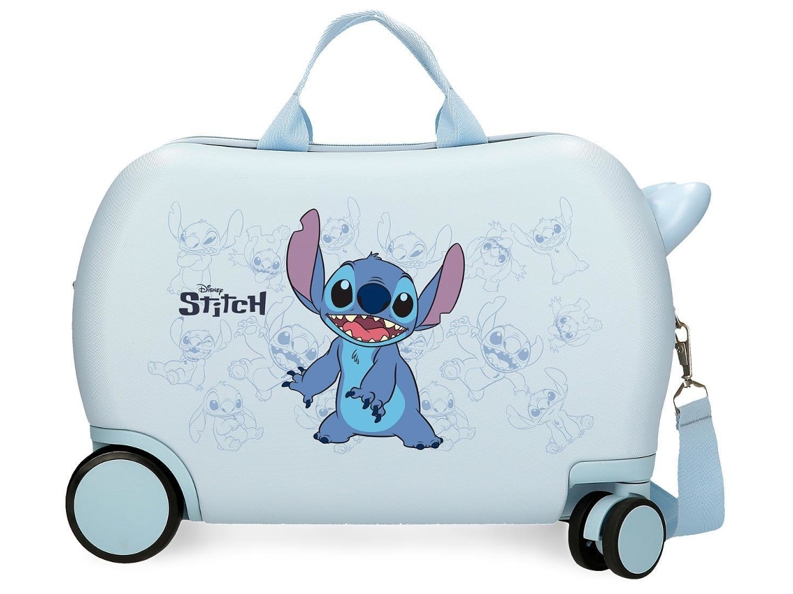 DISNEY Maleta Correpasillos ABS Rígida Happy Stitch Azul