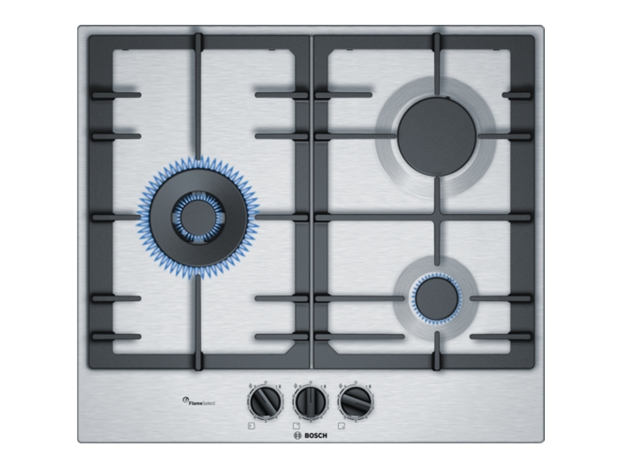 Placa de Gas BOSCH PCC6A5B90 (Gas Natural - 58.2 cm - Inox)