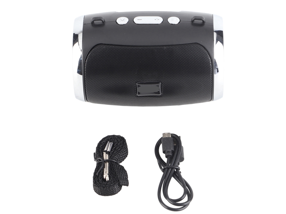 Alto-falante Bluetooth 5.0 Sem Fio Com Bass Intenso Hifi, 1200mah, Lanyard, 5w, Preto Dazzling
