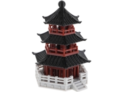 Miniatura Pagoda China Japonesa Resina Pequeño Pabellón 4 9 7 3 Decoración Bonsáis Acuarios Ideal Oficinas