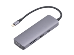 Estação De Docking 9 Em 1 Hub Usb C Alumínio Com Dual Monitores E Carregamento Pd100w
