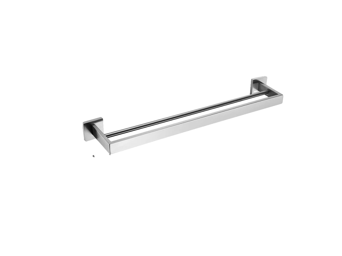 Juego de accesorios de baño, montaje en pared, acero inoxidable, toallero doble 400