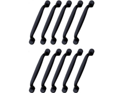 10 Mangoes De Armario Negro 128mm De Aleación De Aluminio Para Muebles Cocina Gabinetes Puertas Cajones