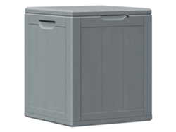 Maison Exclusive - Caja De Almacenaje Para Jardín 90l Pp Aspecto Madera Gris