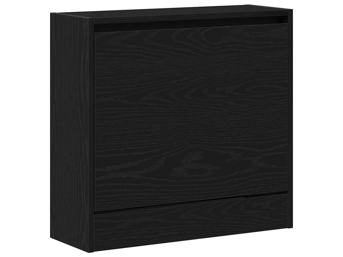 Mueble Zapatero | Armario Zapatero Con Estante Roble Negro 60 X 21 X 57 Cm