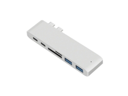 USB C Docking Station Hub 7 en 1 con PD100W+Dual USB3.0+USB-C+SD+TF+4K HDMI para Macbook/Dell/HP/ThinkPad Laptop SZSMART