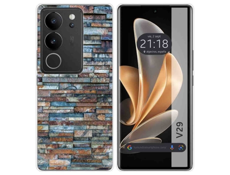Funda Diseño Ladrillo para Vivo V29 5G TUMUNDOSMARTPHONE Silicona Multicolor