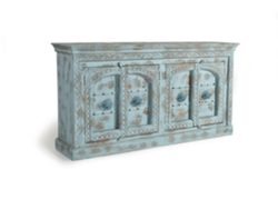 Mueble con 4 Puertas en Madera de Manglar Azul 100X190X45 GINER Y COLOMER