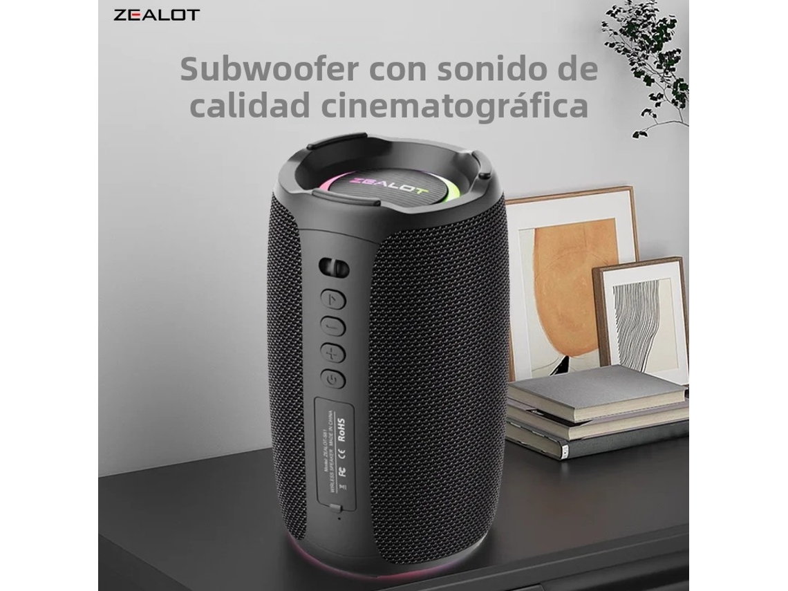 Altavoz inalámbrico portátil para exteriores con iluminación RGB y 20 W de potencia. Mdug