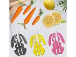 Bolsas para cubiertos con forma de conejito de Pascua, decoración de bolsas para cubiertos, portacubiertos, Nostalgia88