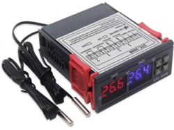 Controlador De Temperatura Digital Inteligente De Sonda Dual Para Termostato De Ordenador (dc 12v)