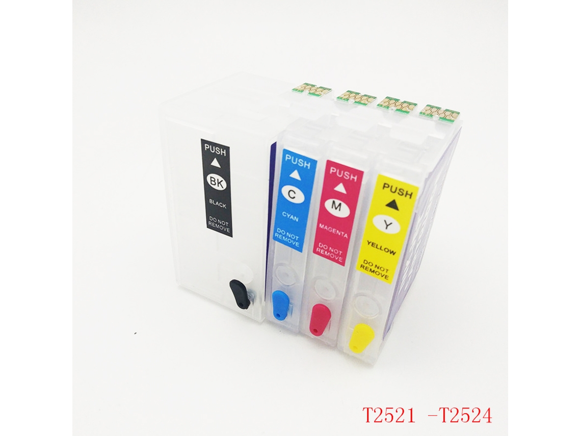 Cartucho de tinta recargable Epson Workforce WF-3620, WF-3640, WF-7610, WF-7620, WF-7110, 7710, 7720 y 7210, T2521xl y T2521