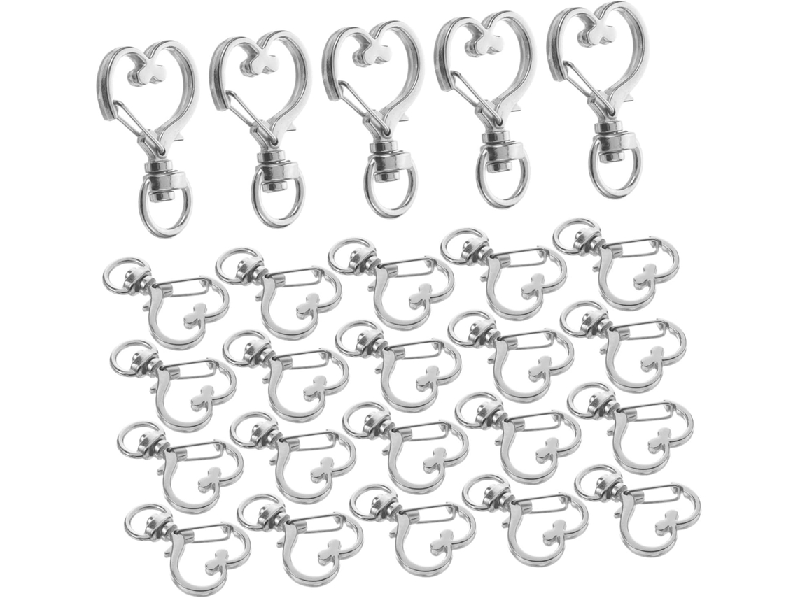 50 Piezas De Llaveros Con Clip En Forma De Corazón, Accesorio Colgante Para Decoración Del Coche Y El Hogar.