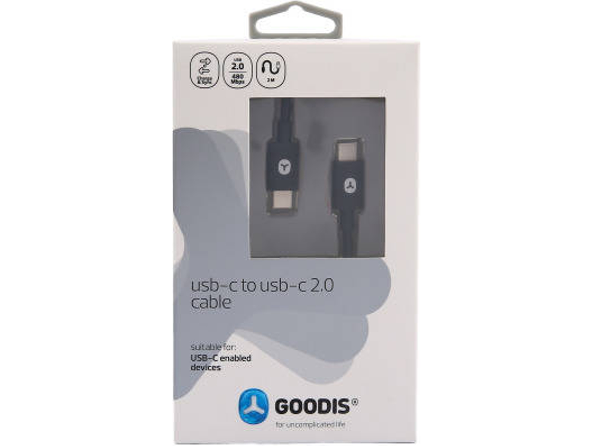 Cabo GOODIS Type-C 2.0 (2m - Negro)