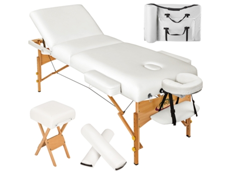 Marquesa TECTAKE 3 Zonas con Tapicería De 10 Cm + Almohadas De Rollo TECTAKE + TECTAKE De Banco + Bolsa
