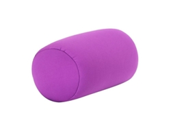 2026-almohada Cilíndrica De Partículas De Espuma Unicolor Suave Y Cómoda Para Cuello Y Hombros 30x16cm Morado