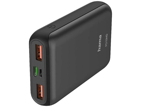 Powerbank HAMA Batería Adicional 10000 mAh LiPo USB-A USB-C Antracita 4047443486578