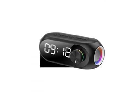 Altavoz Impermeable Despertador a prueba de agua Buena calidad de sonido Batería de larga duración Compañero de escritorio perfecto Negro