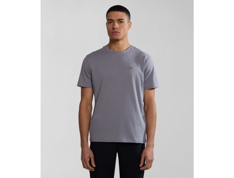 Camiseta de Hombre NAPAPIJRI Salis Algodón Gris (M)