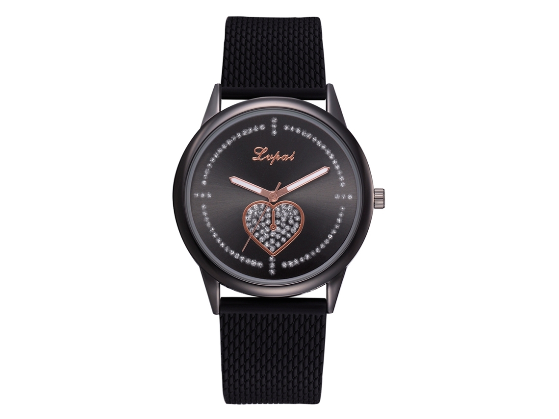 Elegante Reloj De Pulsera Retro De Cuarzo Para Mujer Con Diamantes De Imitación Y Correa De Silicona.