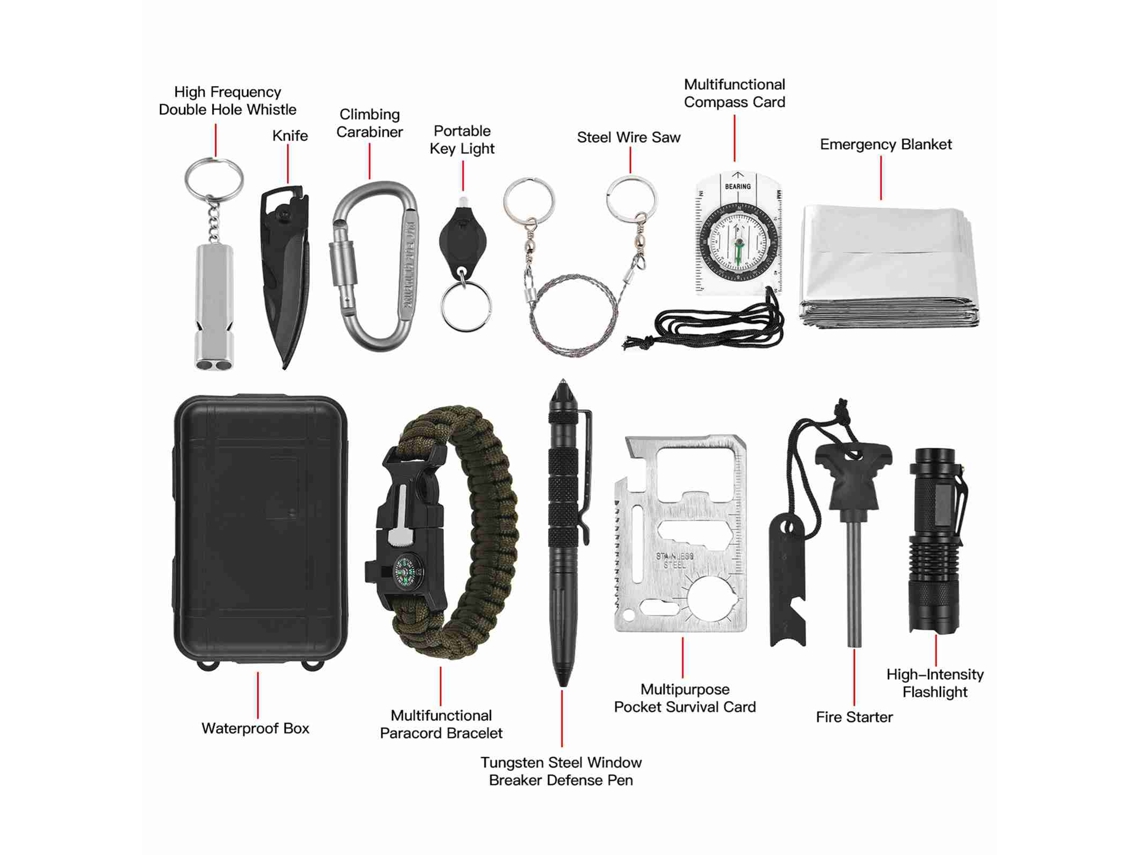Kit De Supervivencia Y Primeros Auxilios Para Acampada, Senderismo Y Excursiones: Accesorios Esenciales Para Hombres Y Mujeres.